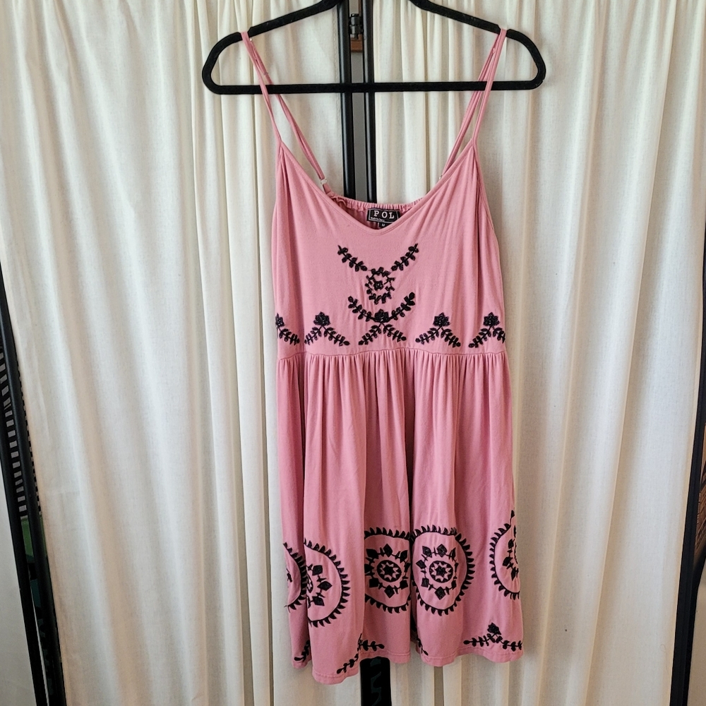 Pol size medium women's sleeveless pink and black dress, great condition - Picture 1 of 5